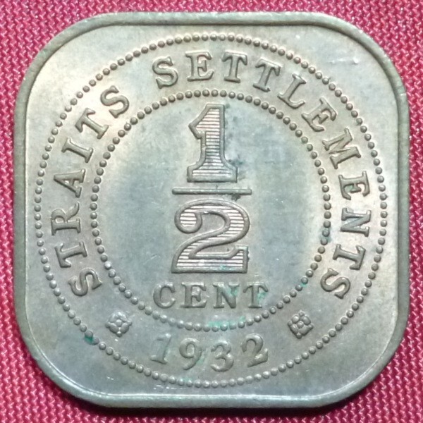 Straits Settlements 1/2 Half Cent 1932 KM# 37