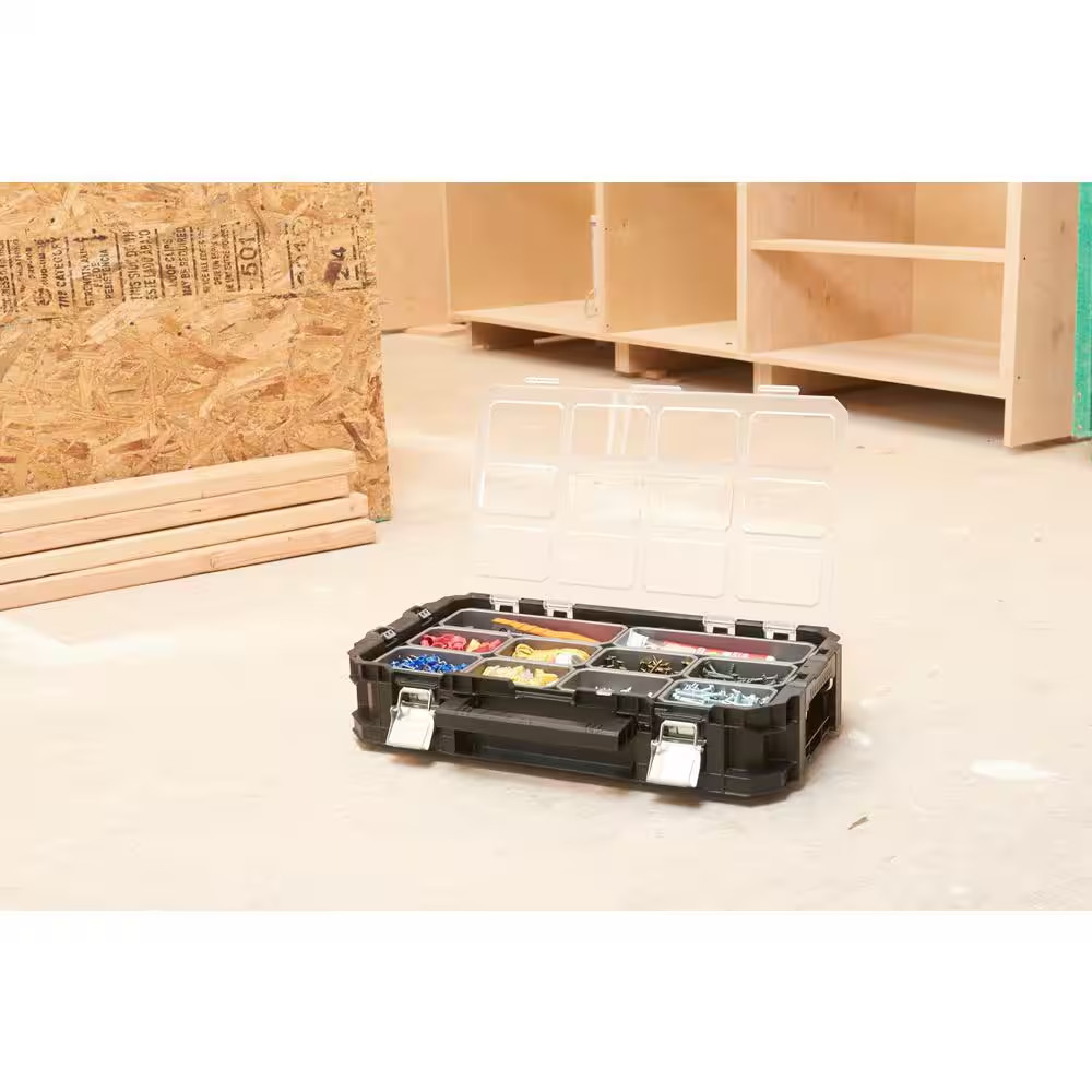 Connect Stackable Portable Heavy Duty Lightweight 10-Compartment Small Tool and