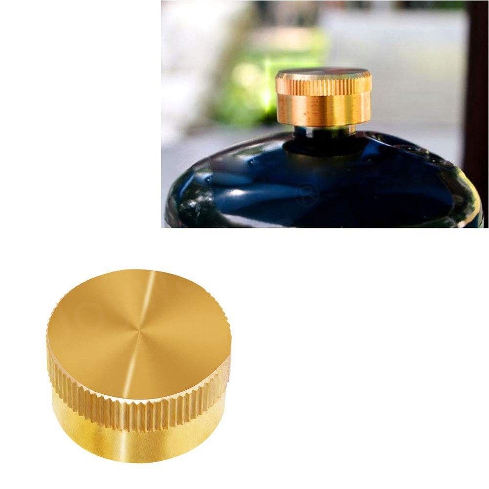 Joywayus 2Pcs Solid Brass Refill Propane Bottle Cap Universal for 2PCS, Gold