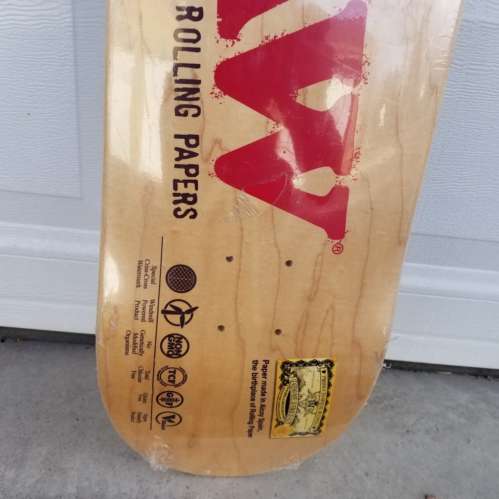 Raw Rolling Papers Skateboard Deck Still in the Plastic NEW