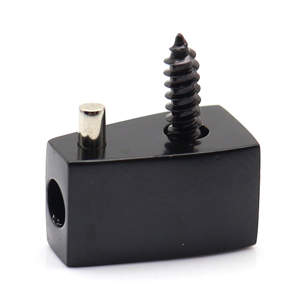 4 String Single String Bass Bridge Headless Individual Bridges and Nuts Black