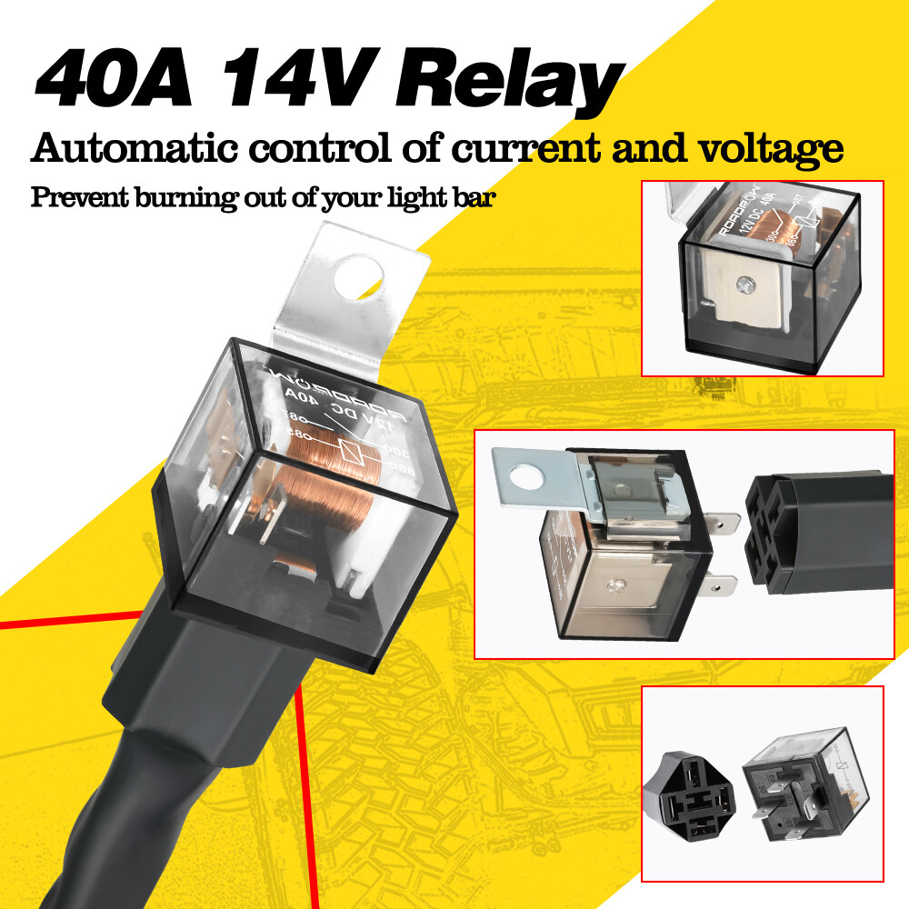 FOR Polaris Ranger XP 1000/1000 Crew 12" LED Light Bar Combo+ Rock Switch Wiring