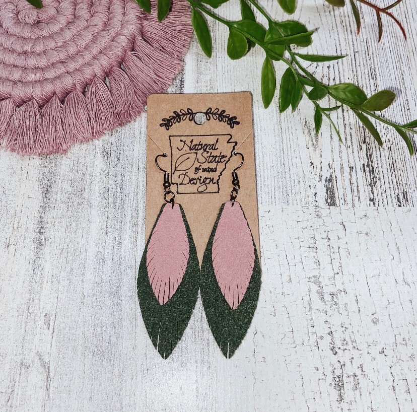 Handmade Boho Felt Dangle Earrings
