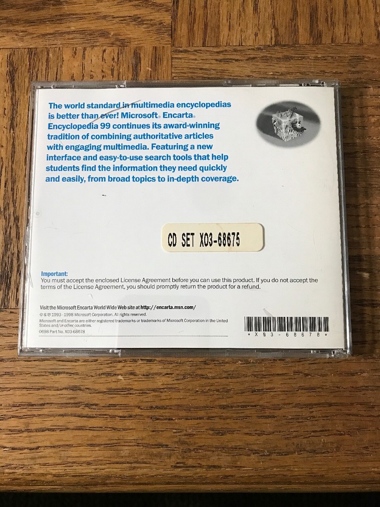 Microsoft Encarta PC Cd