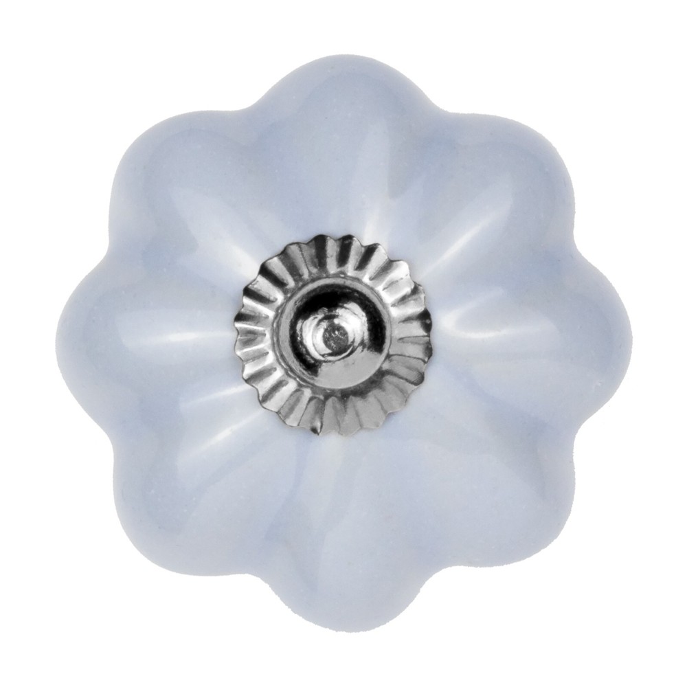 ⭐ Pumpkin Greyish Blue Ceramic Door Knobs Cabinets Cupboard Drawers Pulls Handle