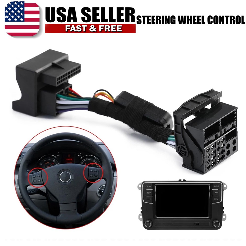 Multifunction Steering Wheel Button Control Simulator Adapter For VW golf MK5 US