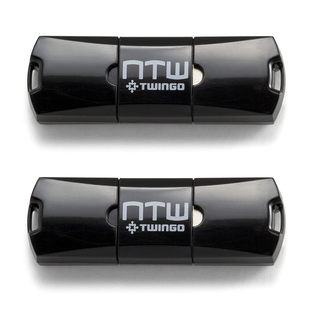 NTW Twingo: Micro SD Card Reader/Memory Reader/USB 2.0 2 Pack, Black