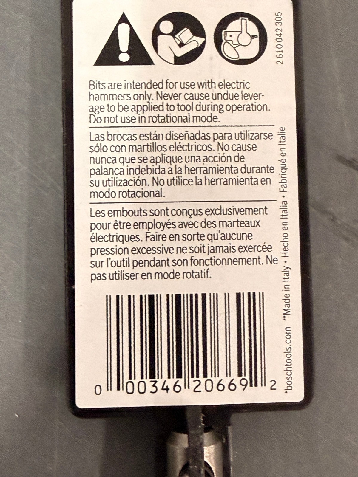 QTY 3 Bosch SDS Plus 10" Bulldog Anti-Jamming Twist Concrete Chisels HS1415P