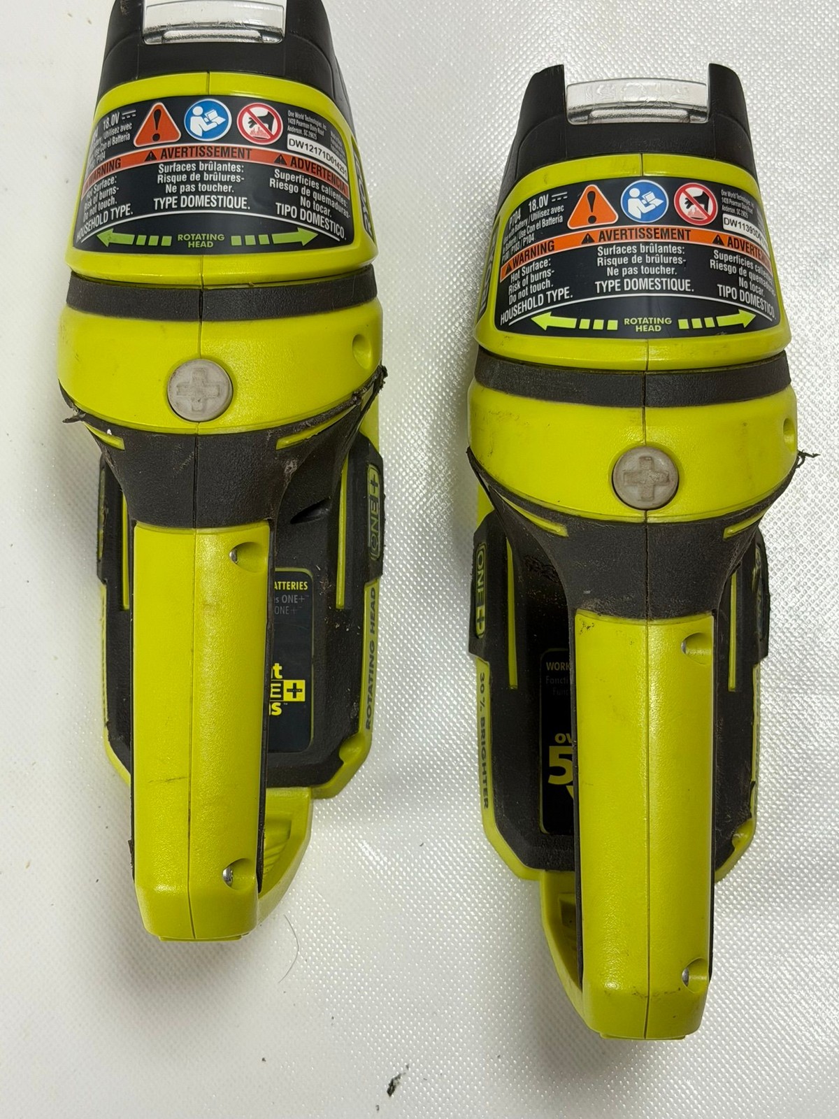 Ryobi P704 ONE+ 18V Cordless Flashlight Work Light Lot of 2 Tool Only
