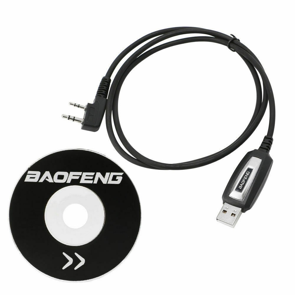 For Baofeng UV-5R BF-888S Radios USB 2 Pins Programing Cable Program Software CD