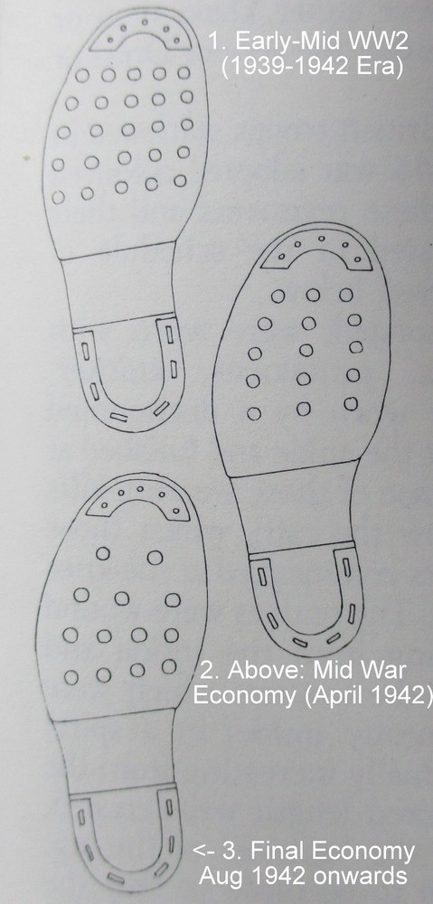 Set of 30x British Army:"AMMO BOOT HOBNAILS" (For Ankle Boots, Mid-War Era)