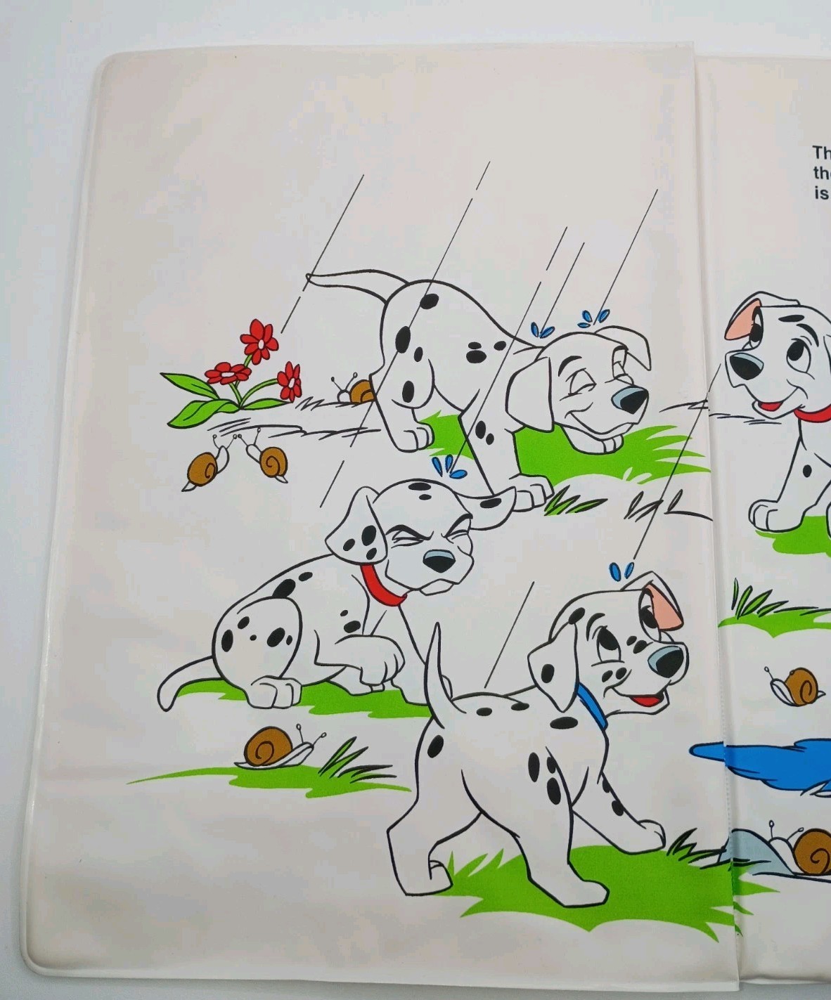 Vtg.1992 The Walt Disney Co. 101 Dalmatians Lots Of Spots Soft Vinyl Bath Book
