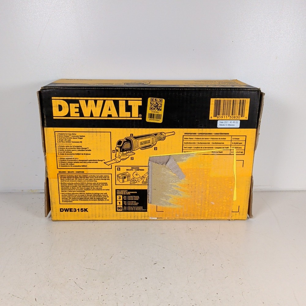 DEWALT DWE315K Oscillating MultiTool Kit 3-Amp Variable Speed Corded Power Tool