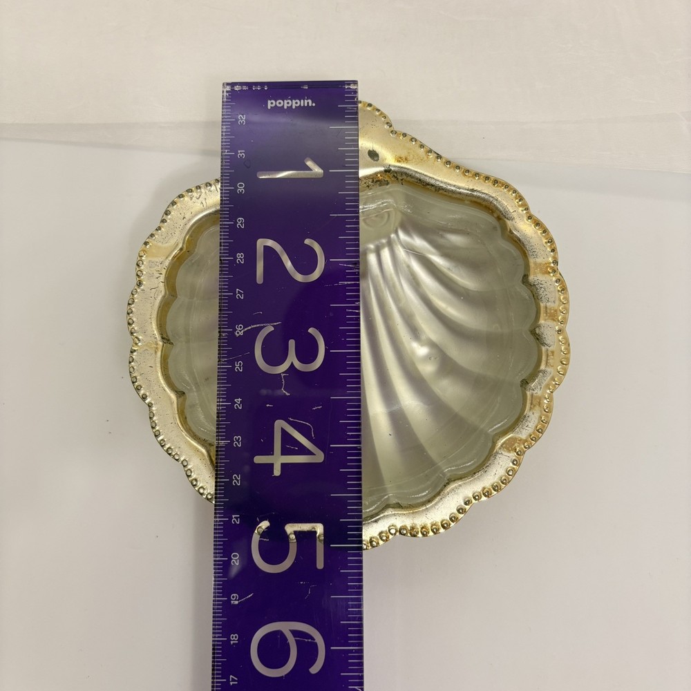 Vintage Silverplate Shell Butter Dish With Glass Insert