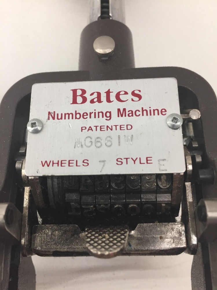 Vintage Bates Multiple Movement Numbering Machine Stamp 7 Wheels Style E