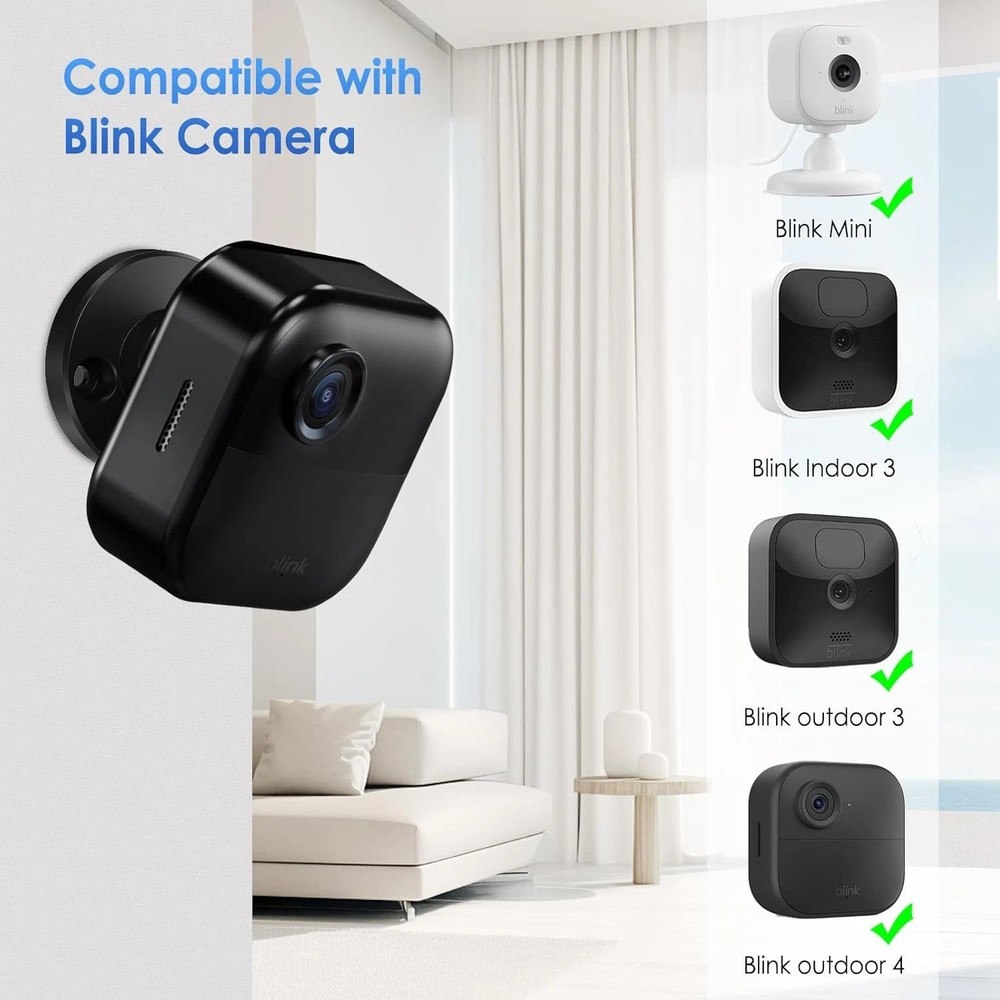 Blink Outdoor Camera Wall Mount 360° Adjustable Bracket 3-Pack Black