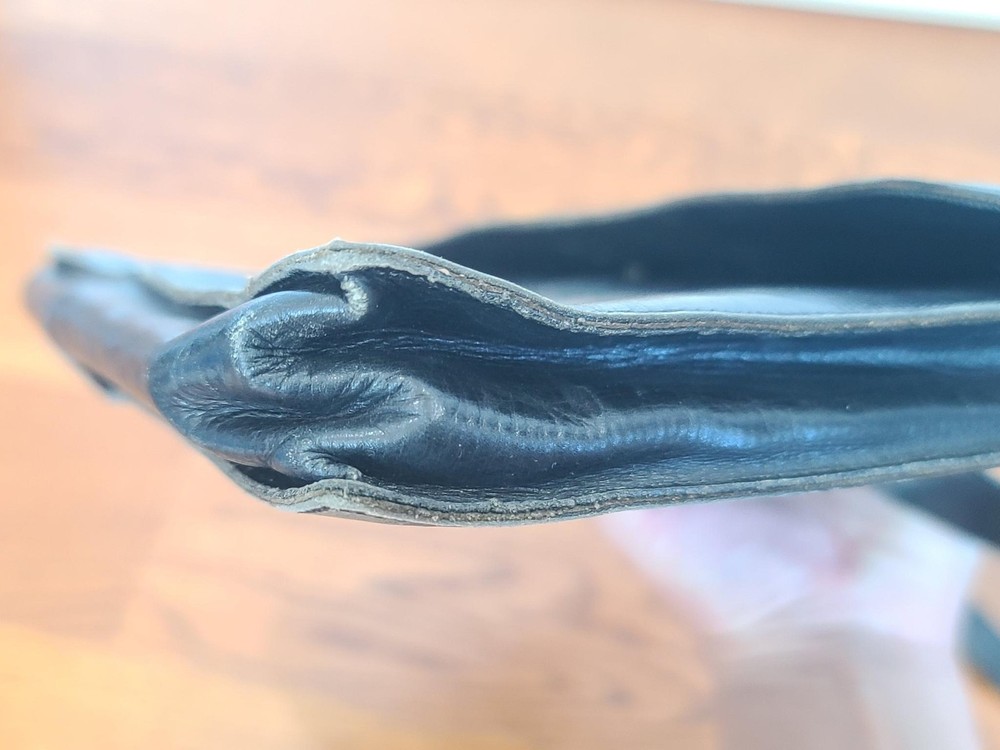 WWII US Navy WAVES Leather Purse Women's Uniform Handbag Original 1940s Named