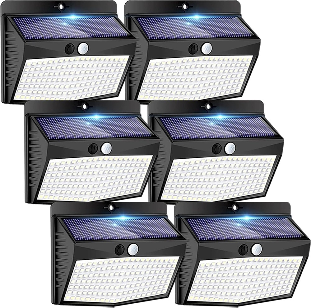 6x Solar Motion Sensor Lights Outdoor Waterproof LED Security Wall Garden