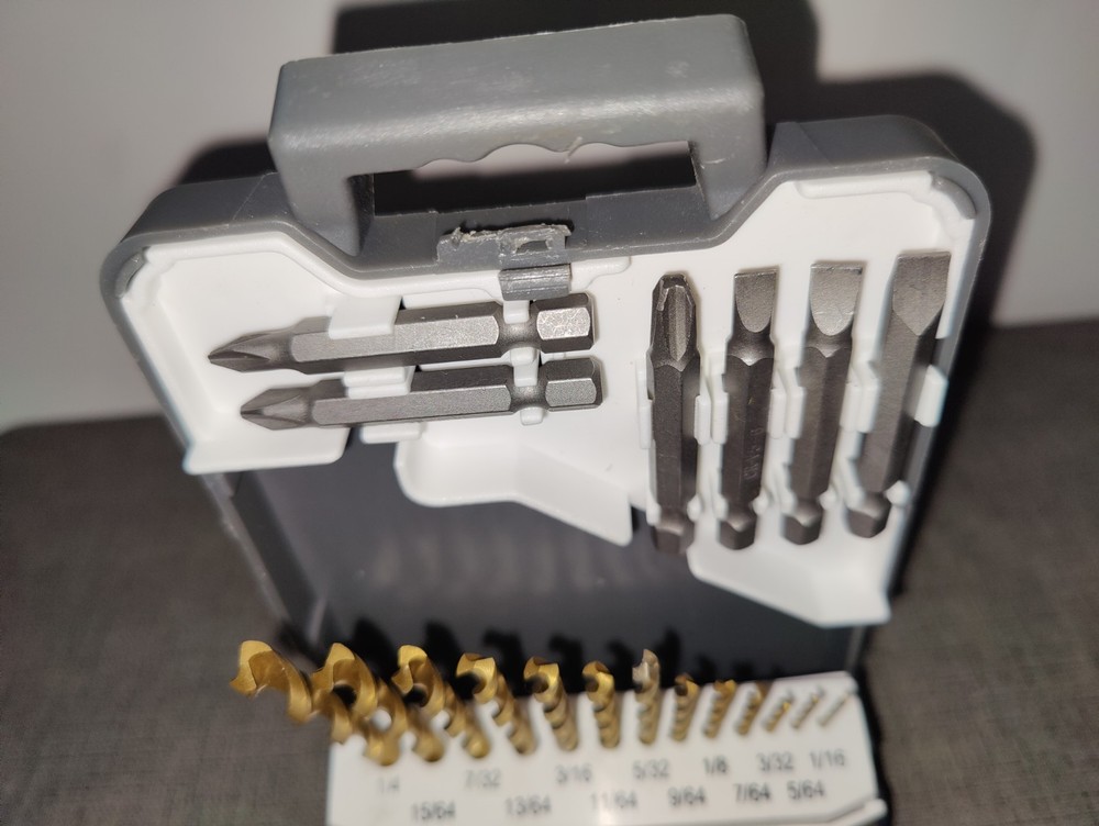 Drill/Driver Bit Set 19 Piece Genesis Gadb19-Titanium Coated Drill Bits-New