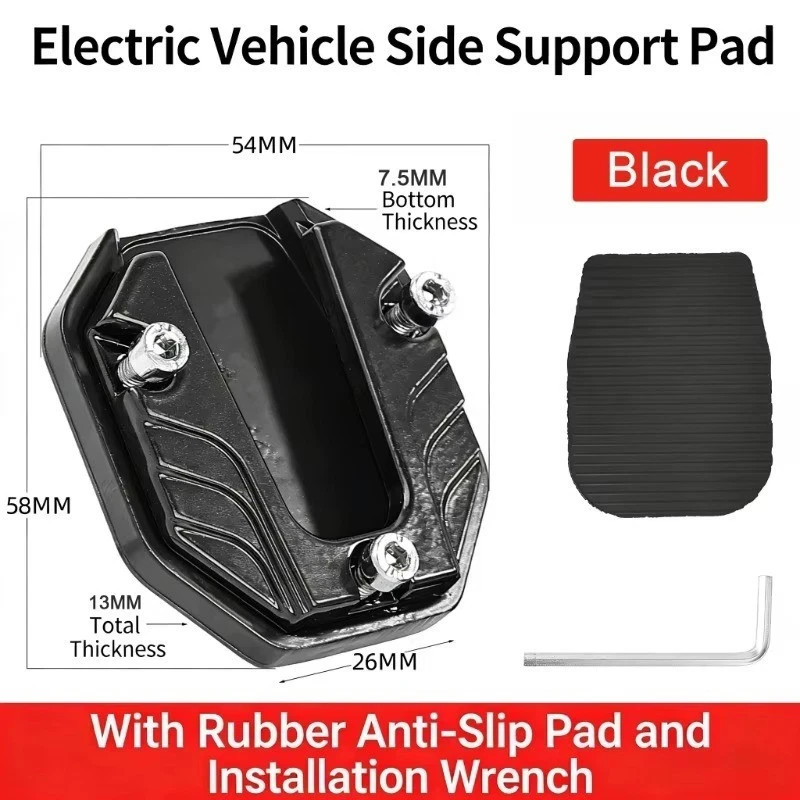 Universal Motorcycle Kickstand Extender Foot Side Stand Extension Support Pad