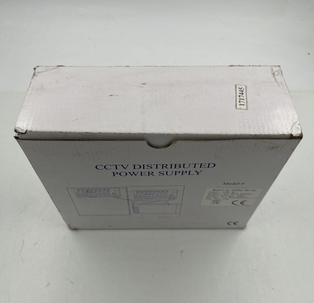 CCTV Distributed Power Supply - Model G-12VDC-9P/5A - New Open Box