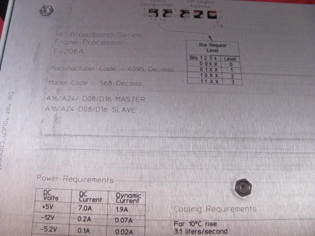 HP E4206A TI/E1 FRAME PROCESSOR VXI