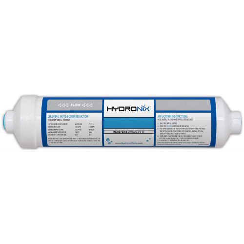 Hydronix ICF-10Q Inline Coconut Carbon Water Filter 1/4 Quick Connect