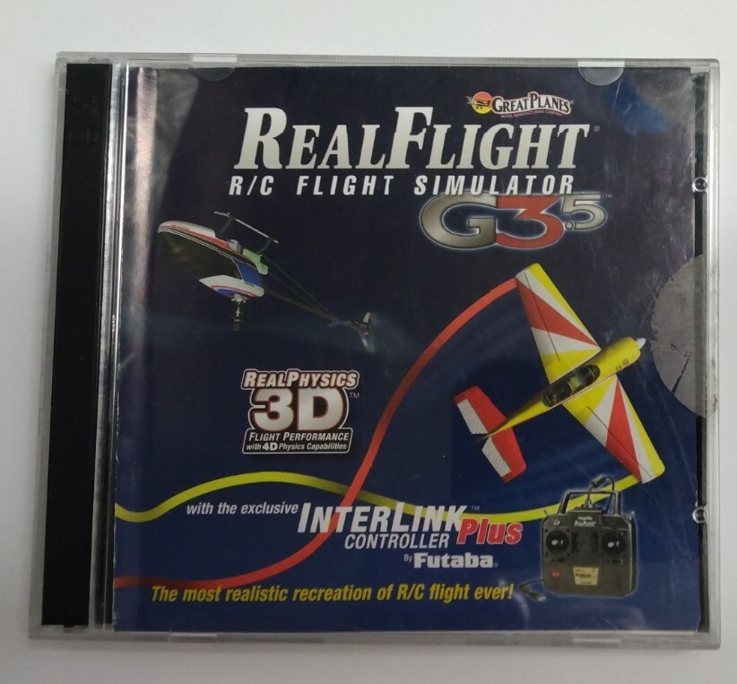 Real Flight G3.5 R/C Flight Simulator W/ Interlink Plus Controller & 3 CD's USED