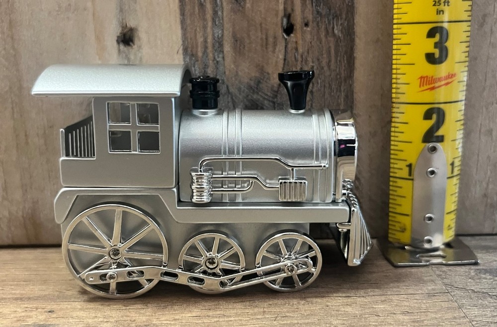 Train Desk Clock Alloy 3" x 2.5"