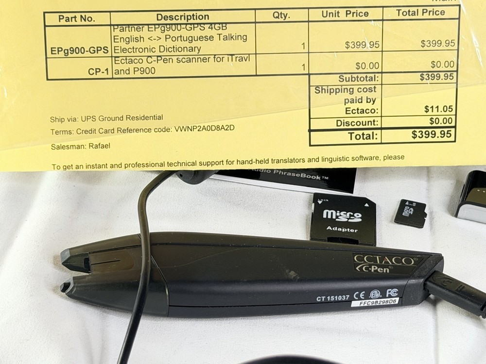 ECTACO Partner P900+GPS Language Translator C-Pen Scanner FULL SET Working