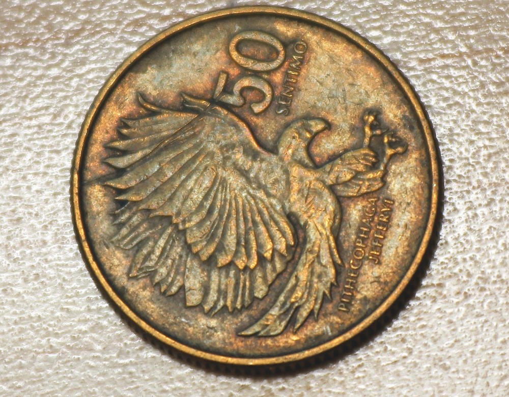 1994 Philippines 50 Sentimos Monkey-eating Eagle