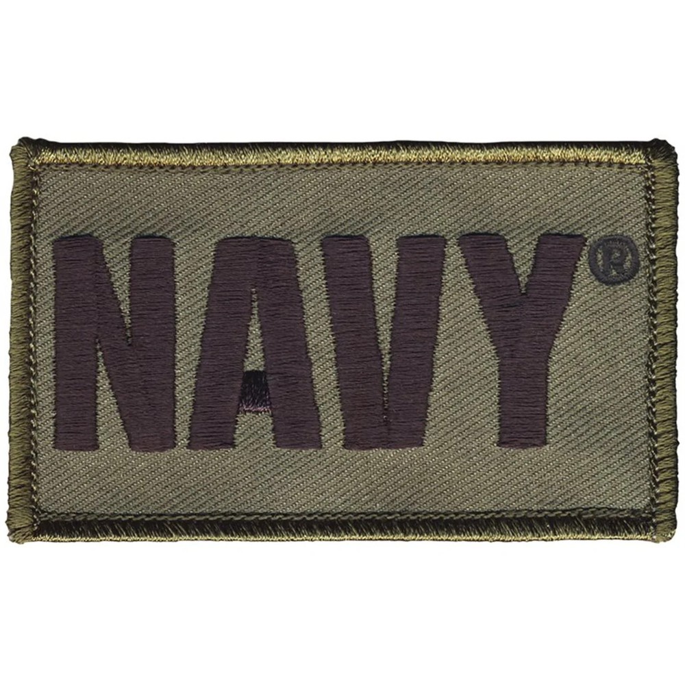 U.S. NAVY 2" x 3" Hook & Loop 2 Piece OD Green Patch