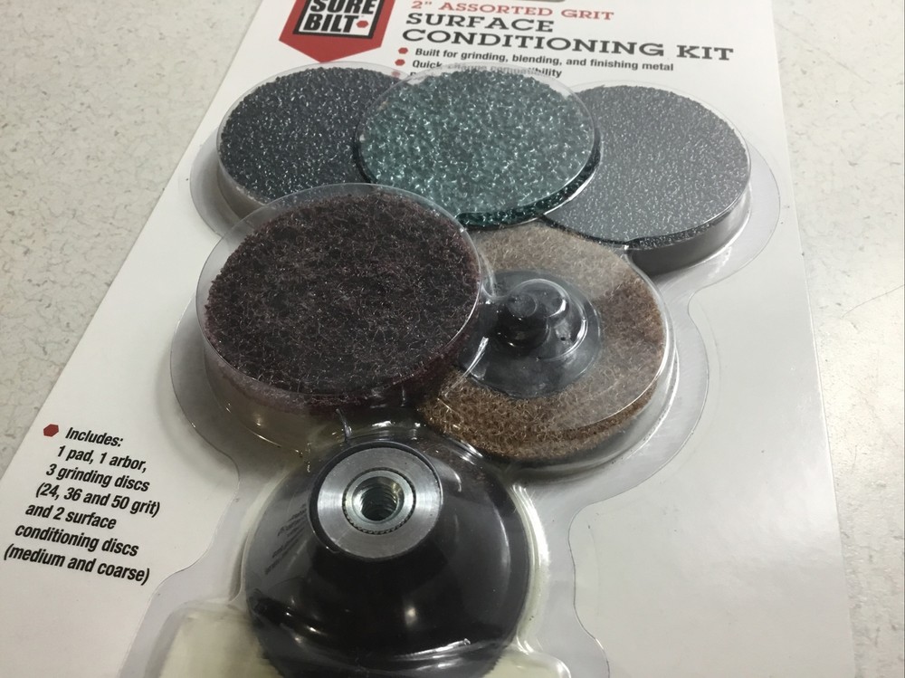 Sure Bilt 8290-036 2” Surface Conditioning Kit die grinder set Pad Arbor Discs