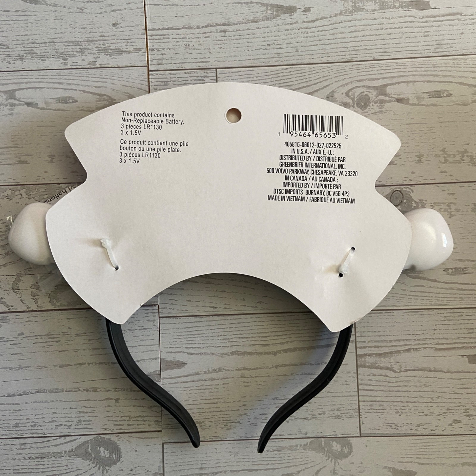 HALLOWEEN Flashing Lights Headband Skulls 3 Settings