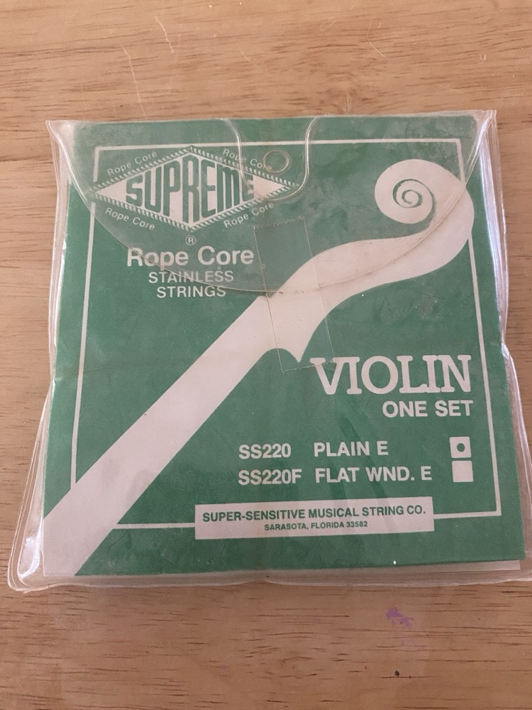 Rope Core Supreme Violin String One Set SS220 Plane E