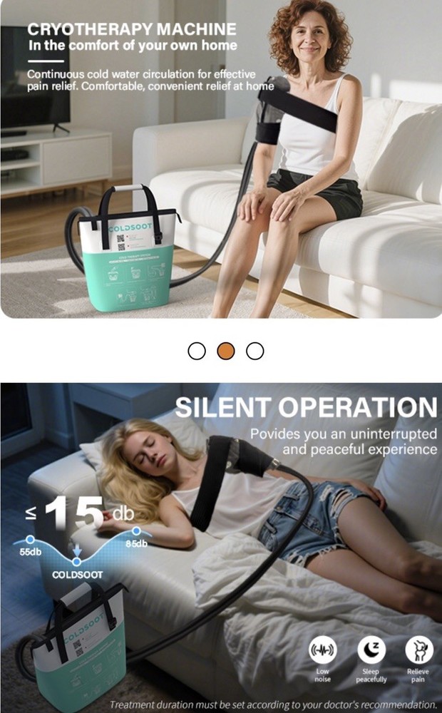 Cold Therapy Machine w/Timer, Compact and Portable Ice Machine for Knee After Su