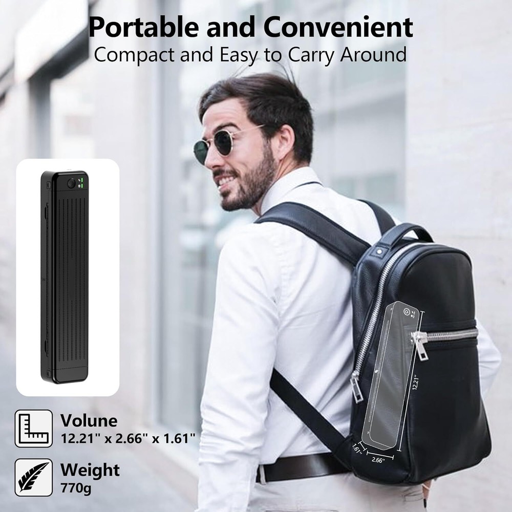 Phomemo P831 Portable Printer Wireless Bluetooth Small Printer A4 for Travel