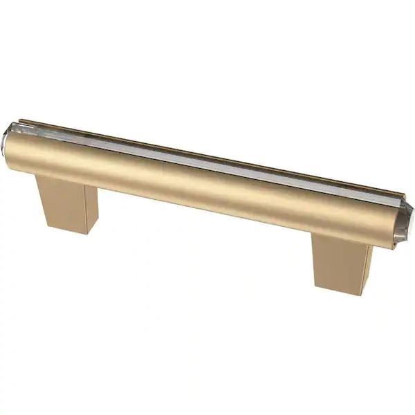 3" Clear Acrylic Accent Bar Pull Champagne Bronze