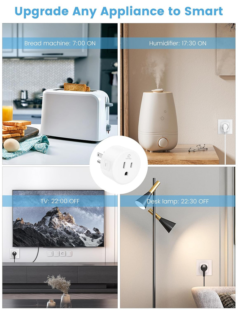 Smart Plug 5Ghz & 2.4Ghz, Smart Outlet Wifi Socket with APP Remote Control, Comp