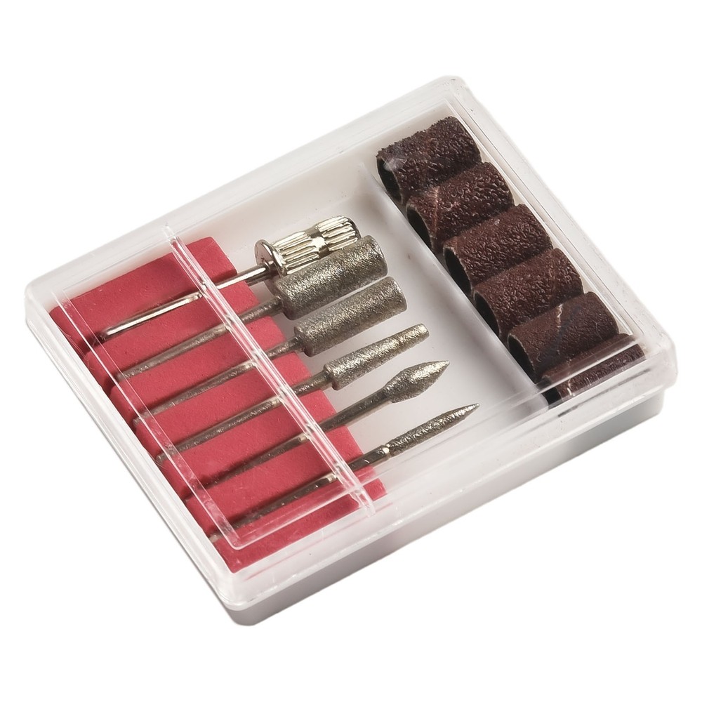 12pcs Electric Nail Drill Bits File Tool Manicure Machine Grind Head Tools Pack