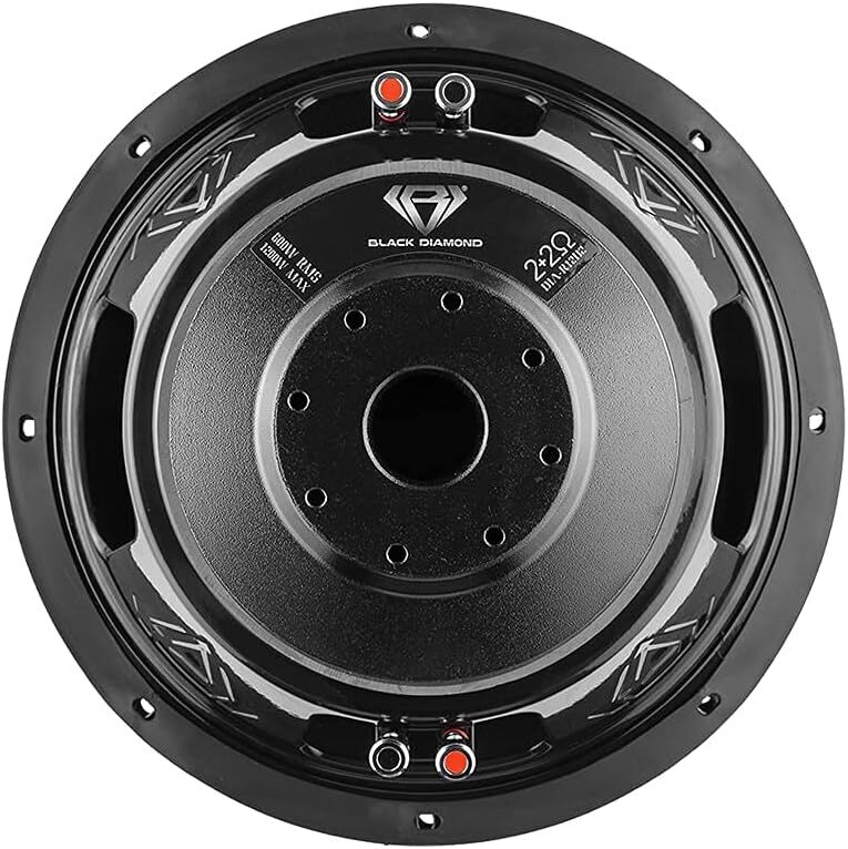 Black Diamond 12" Subwoofer Dual 2+2 Ohm 600 Watts RMS DIA-R12D2