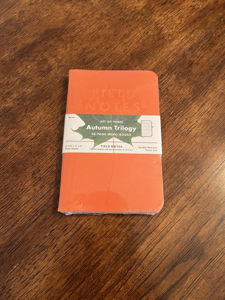 Field Notes Notebooks Autumn Trilogy 3 Notebooks New Sealed Pack
