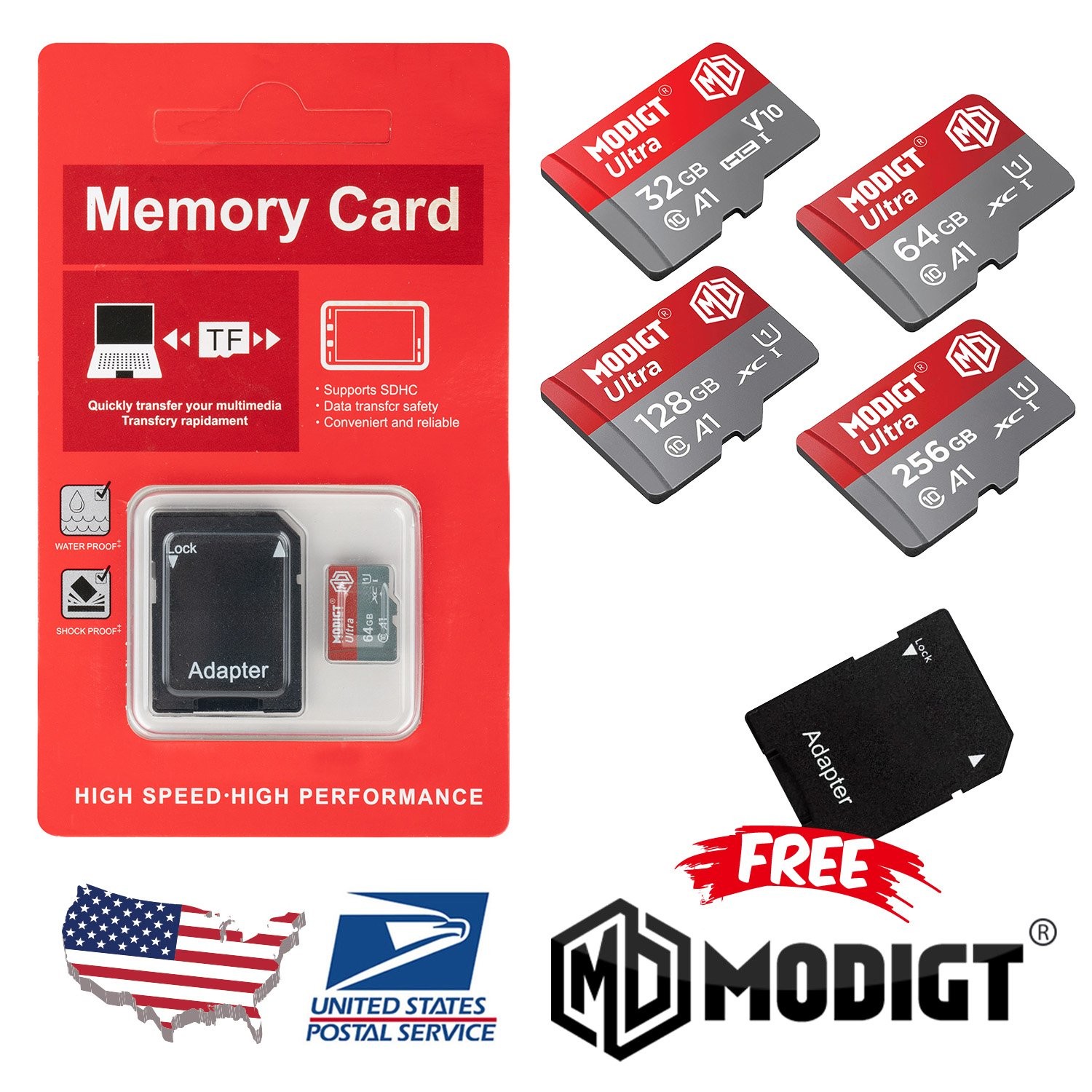 32GB-256GB Micro SD Card C10 SDHC Card Memory Card for Camera/Drone/Dash Cam Lot