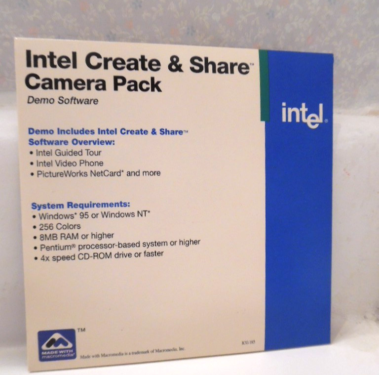 Intel Create & Share Camera Pack Demo Software - CD Only - UNOPENED