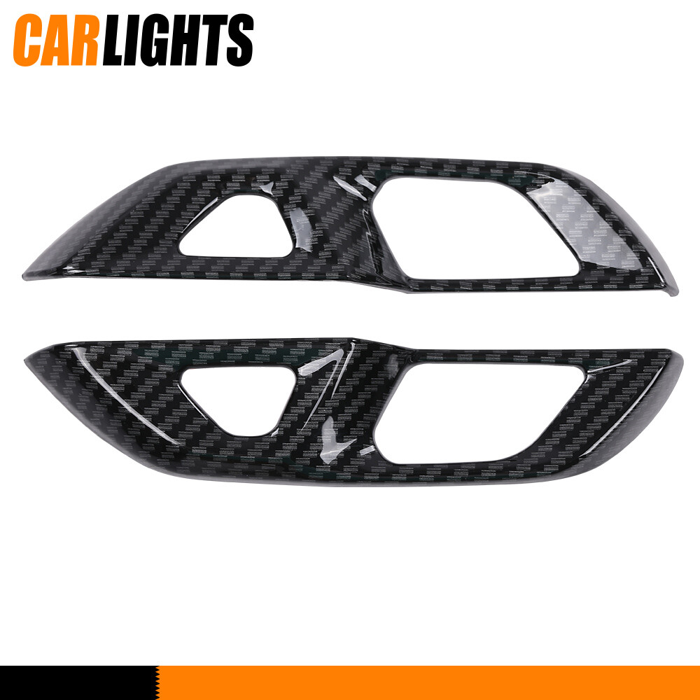 Fit For 2020-23 Corvette C8 Carbon Fiber Door Lock Switch Button Panel Cover