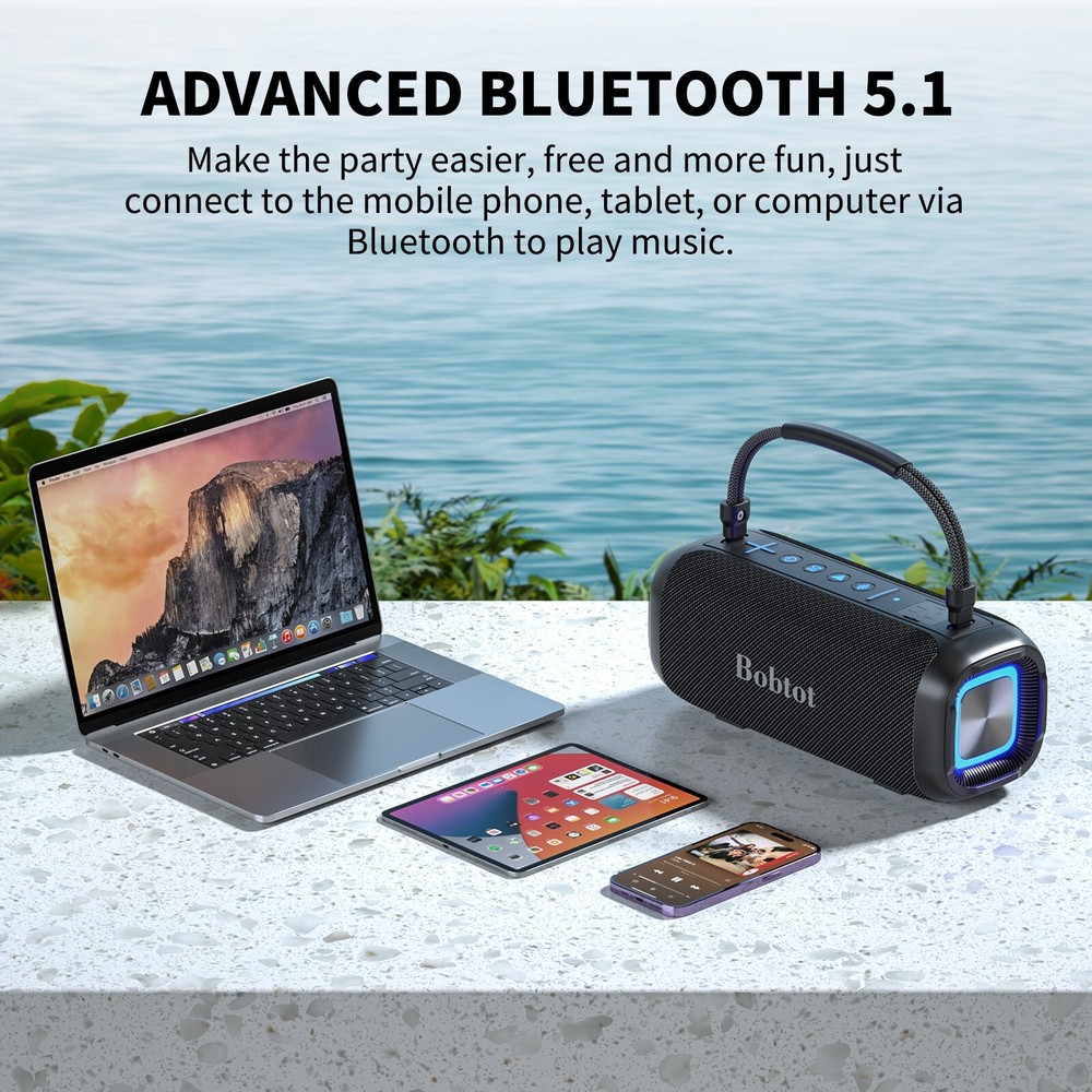 2 Karaoke Machine Bluetooth Speakers Wireless Microphone Portable Waterproof