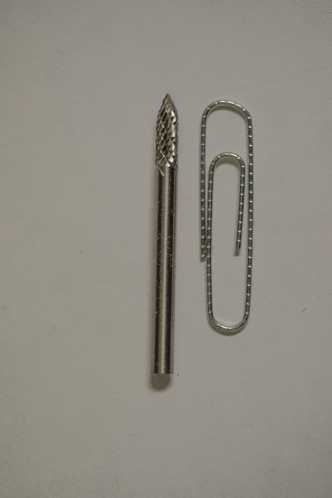 SG43D Tree Shape SOLID Carbide Burr Bur Cutting Tool Die Grinder Bit 1/8"