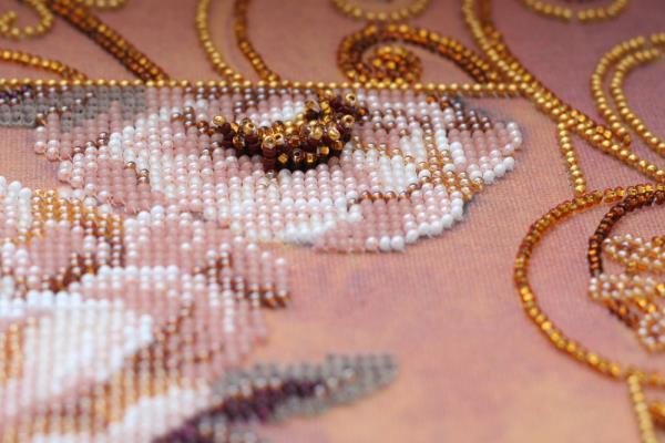 Bead embroidery kit Grisaille needlework kit Art canvas beadwork pattern