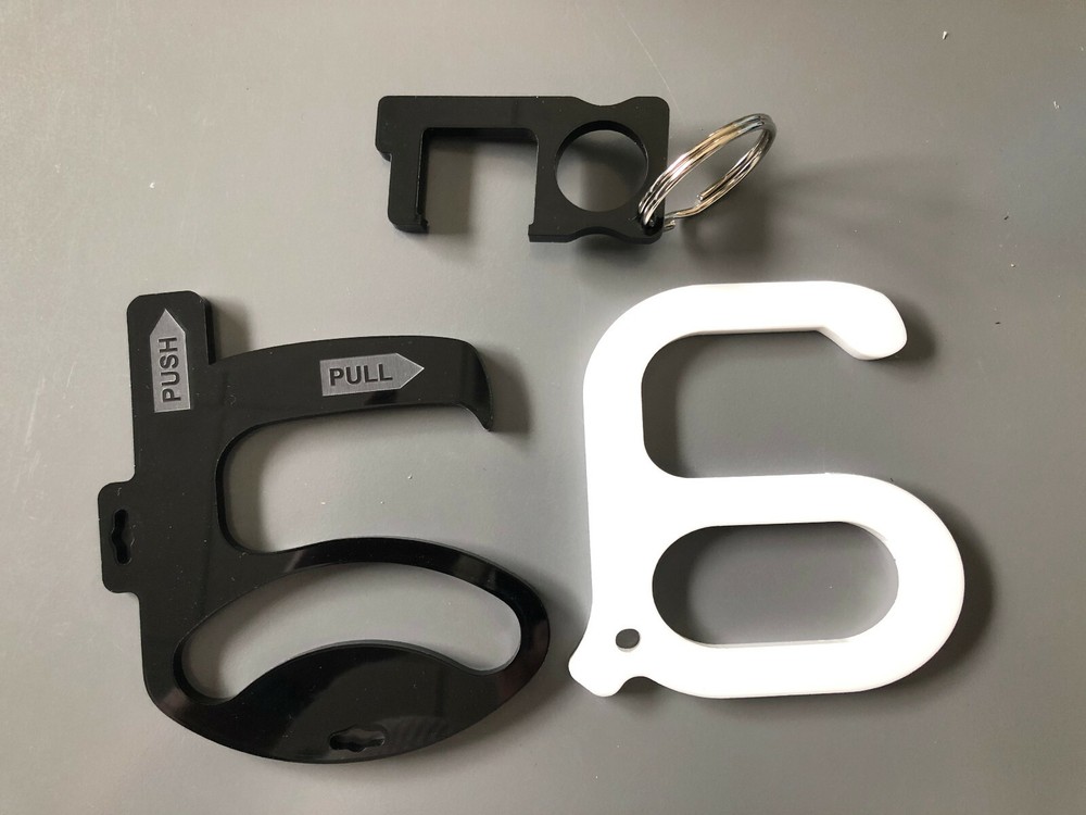 Touchless PPE Door Hook - White - Full sized