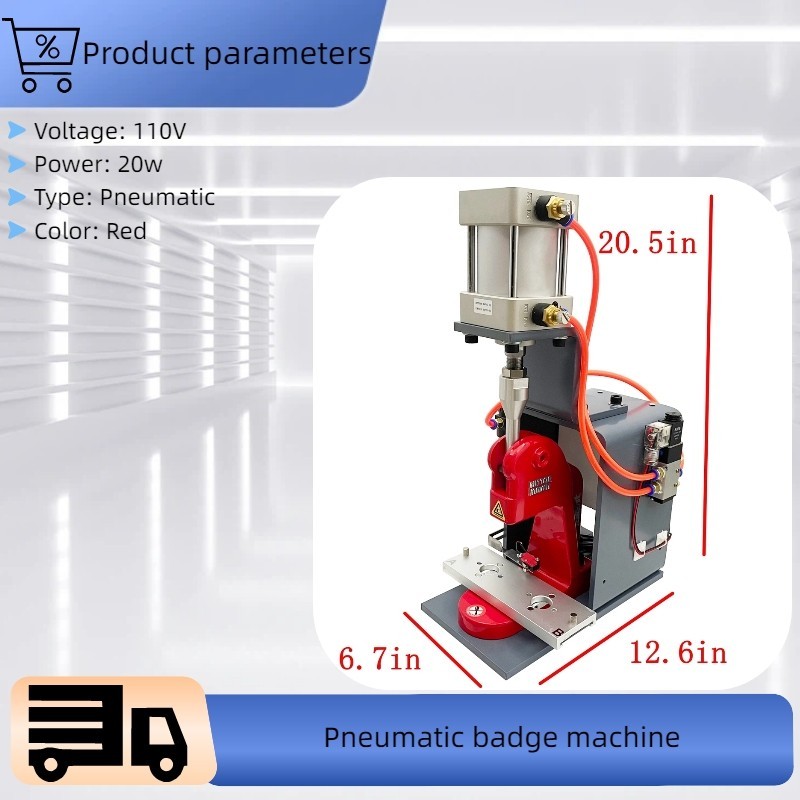 110V Pneumatic Button Maker Circular Rectangular Heart-shaped Badge Making